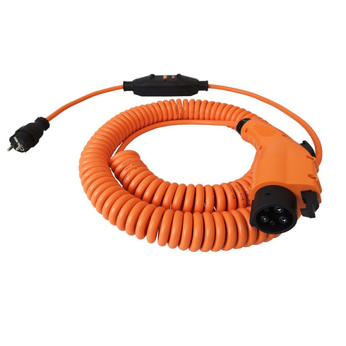 Metron Voltorb - Spiralkabel - Ladekabel - Type 1 plugg - Elbilgrossisten